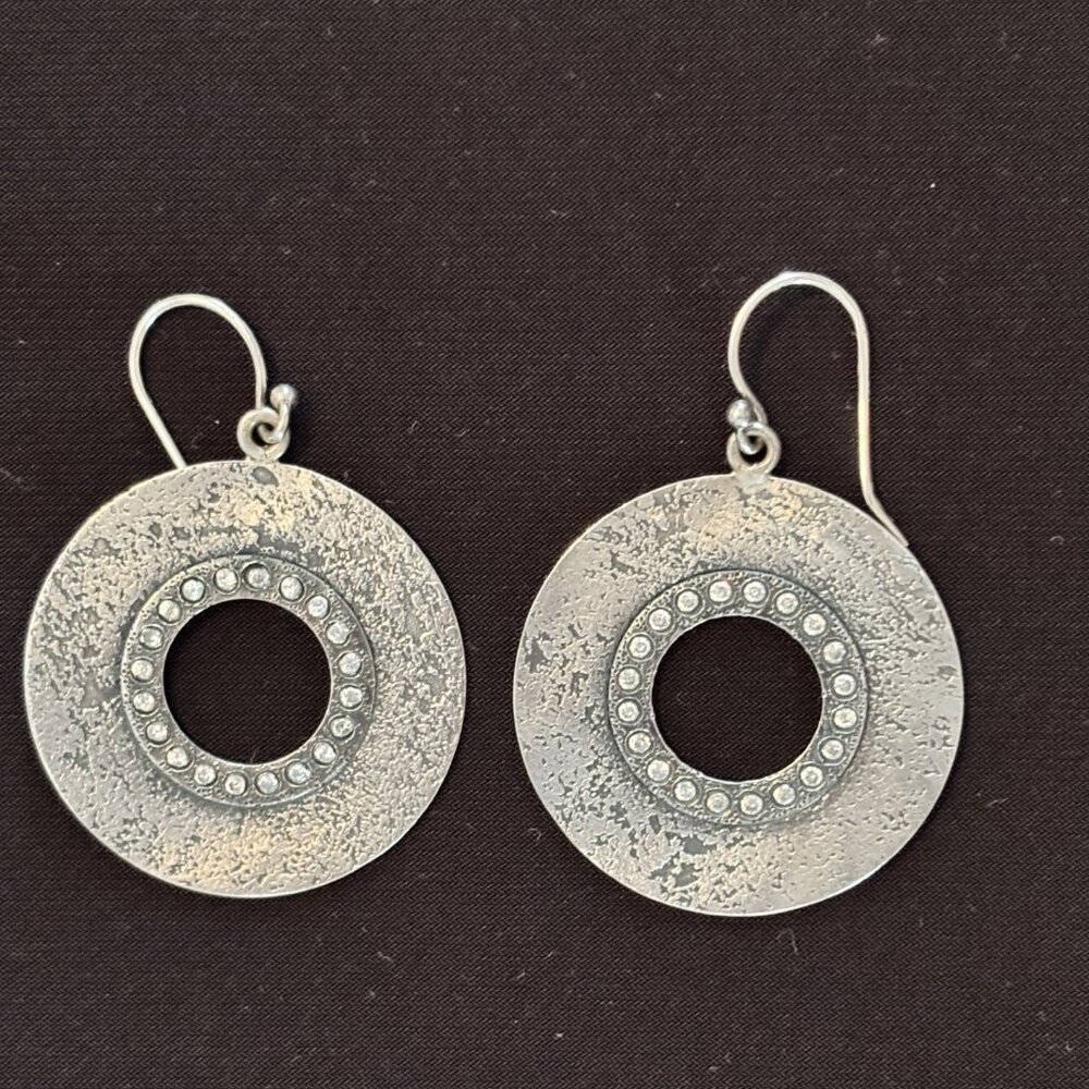 Silpada Oxidized Sterling Silver CZ Earrings